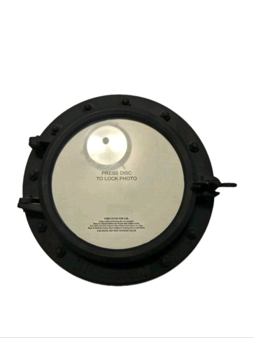 Carnival Cruise Ship Porthole Picture Frame Black Base